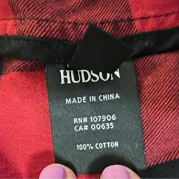 Hudson Revolve Cynic Moto jacket in Tundra Plaid S structured red black - Picture 11 of 16